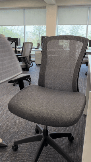 Placing the heated pad on an office chair